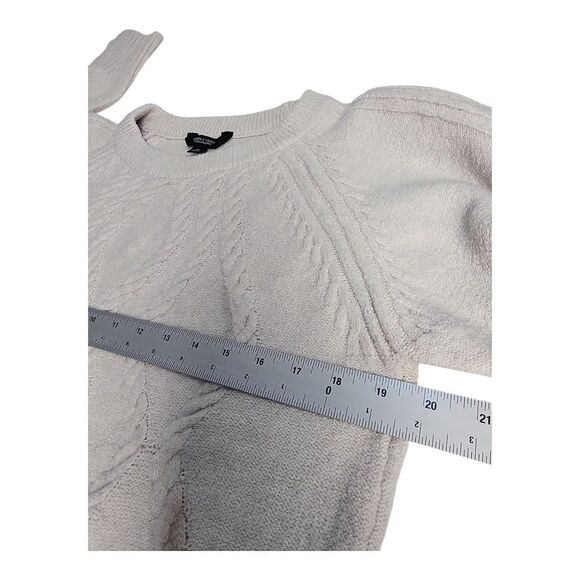 Simply VERA Sweater Women's Medium Gray Ribbed Pullover Designer Cozy Warm - Picture 3 of 7